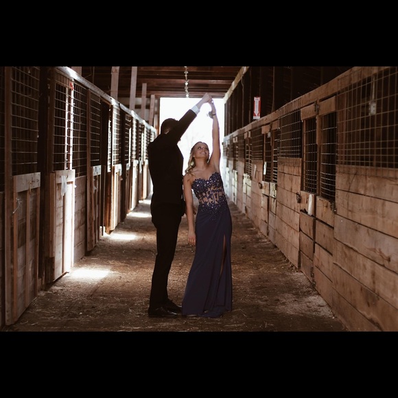 Prom Dress, Navy Blue Absolutely Stunning Dress - Picture 6 of 7